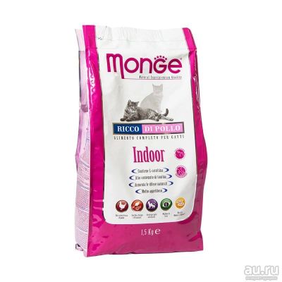 Лот: 10399194. Фото: 1. Корм Monge Indoor Для Кошек Живущих... Корма
