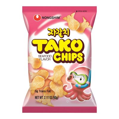 Лот: 20533626. Фото: 1. Чипсы со вкусом осьминога TAKO... Другое (продукты)