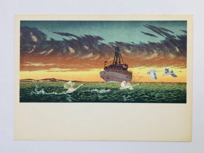 Лот: 23298268. Фото: 1. Мешков В. И. Рассвет на Енисее... Открытки, конверты