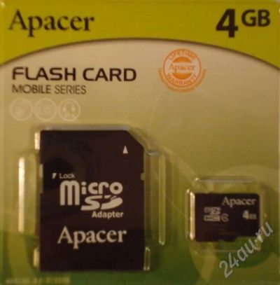 Лот: 210001. Фото: 1. Micro SD 4Gb. Новый. В упаковке... Карты памяти