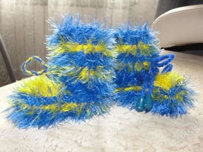 Лот: 2692268. Фото: 1. Вязаные пинетки. Пинетки