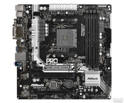 Лот: 18282361. Фото: 1. Материнская плата ASRock AB350M... Материнские платы