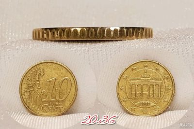 Лот: 13473375. Фото: 1. 10 евро цент. 2002г. Германия... Европа