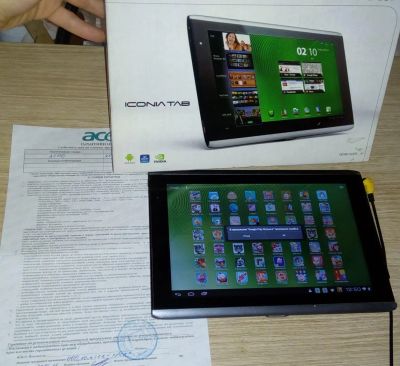 Лот: 8495579. Фото: 1. Acer A500_32Gb требует ремонта... Планшеты