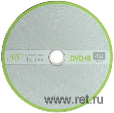 Лот: 10662678. Фото: 1. Диск DVD+R 4,7 GB VS 16x. CD, DVD, BluRay