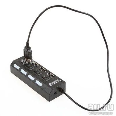 Лот: 14340436. Фото: 1. Хаб USB 4 порта с выключателями... USB хабы