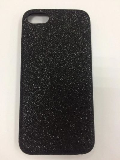 Лот: 9897688. Фото: 1. Чехол iPhone 7/ 8 Блестки Черный... Чехлы, бамперы