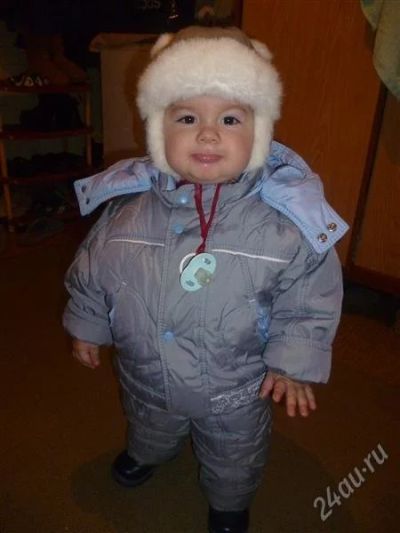 Лот: 2168776. Фото: 1. Зимний комбинезон р 92 + шапочка... Верхняя одежда