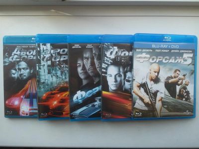 Лот: 3323498. Фото: 1. Форсаж 1-5 части, BluRay. Видеозаписи, фильмы