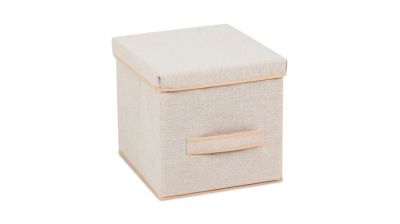 Лот: 24570537. Фото: 1. Короб для хранения Box, цвет бежевый. Корзины, контейнеры