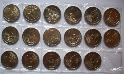 Лот: 6293552. Фото: 1. Комплект монет 2 евро "Римский... Европа