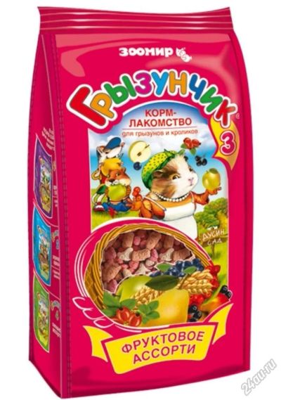 Лот: 5841190. Фото: 1. Корм-лакомство Зоомир Грызунчик... Корма
