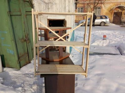 Лот: 11063870. Фото: 1. Стеллаж деревянный. Торговое