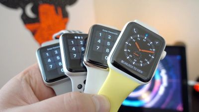 Лот: 17286674. Фото: 1. Apple Watch S1 из нержавеющей... Смарт-часы, фитнес-браслеты, аксессуары
