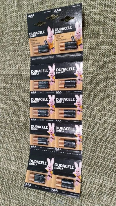 Лот: 20039521. Фото: 1. Батарейки мизинчиковые новые Duracell... Батарейки, аккумуляторы, элементы питания