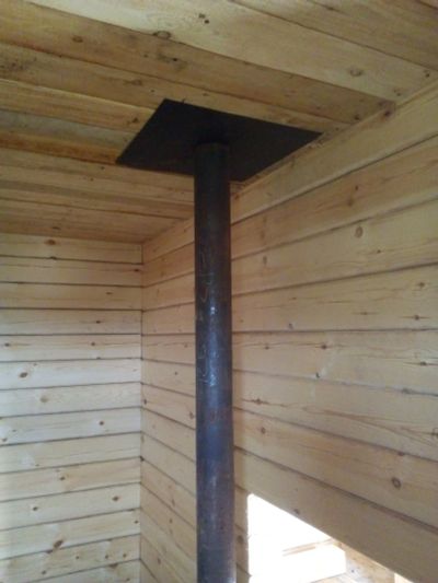 Лот: 15661175. Фото: 1. Проход потолка , для дымохода... Дымоходы