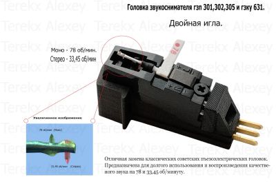 Лот: 20228351. Фото: 1. Головка звукоснимателя гзку-631... Виниловые проигрыватели и электрофоны