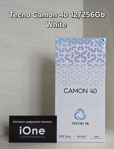 Лот: 25770323. Фото: 1. Tecno Camon 40 12/256Gb White... Смартфоны