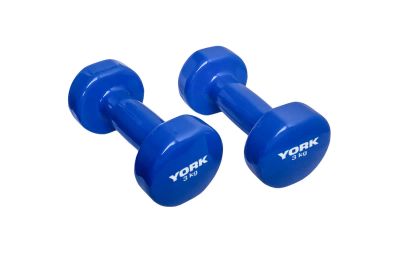 Лот: 25003655. Фото: 1. Гантель виниловая 3.0кг York DB200... Гантели