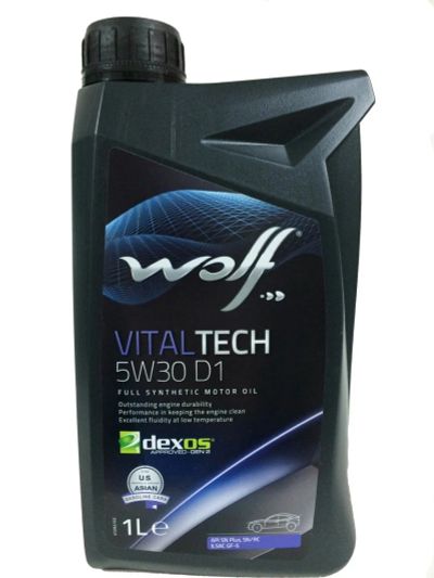 Лот: 16495081. Фото: 1. Масло WOLF VITALTECH D1 5W30 1л... Масла, жидкости