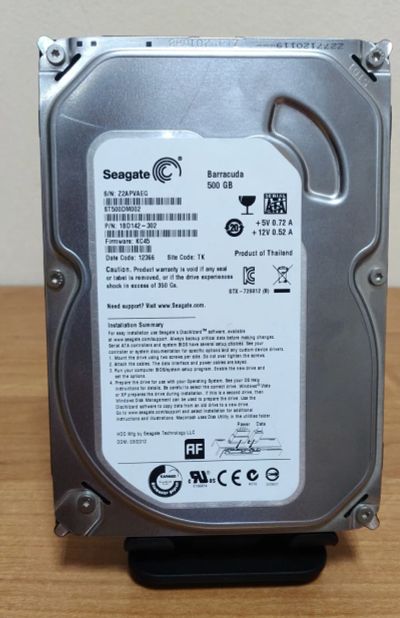 Лот: 21791597. Фото: 1. HDD 500Gb/Seagete /SATA/3,5"/7200... Жёсткие диски (HDD)
