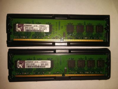 Лот: 12645102. Фото: 1. 2 x 1gb DDR2-800 Kingston KVR800D2N5... Оперативная память