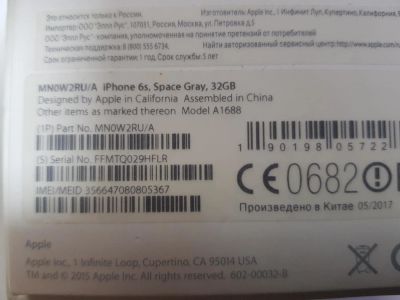 Лот: 10492018. Фото: 1. iPhone 6S 32GB Space Grey. Смартфоны