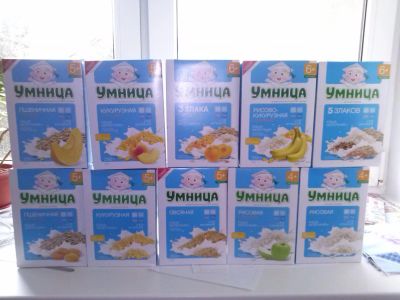 Лот: 4461439. Фото: 1. каша молочная Умница 10 разных... Детское питание