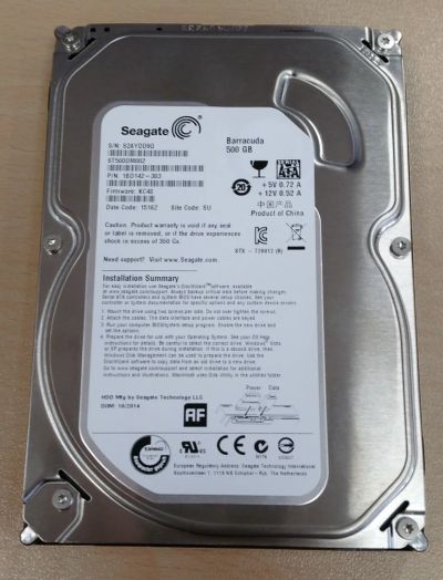Лот: 16869679. Фото: 1. Жесткий диск 500Gb (Хорошее состояние... Жёсткие диски (HDD)