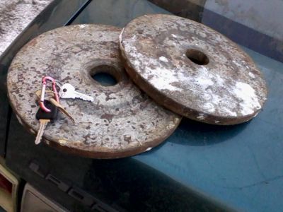 Лот: 4927222. Фото: 1. самопальные блины для штанги... Штанги, блины