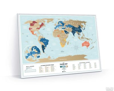 Лот: 15604230. Фото: 1. Скретч Карта Мира Travel Map Holiday... Сувенирные наборы