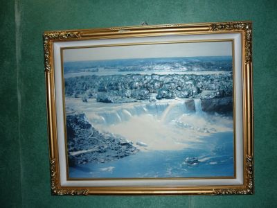 Лот: 18031279. Фото: 1. Картина "Водопад" в рамке, 3д... Произведения