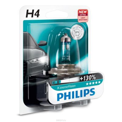 Лот: 8386679. Фото: 1. Лампа Philips Xtreme Vision H4... Оптика и освещение