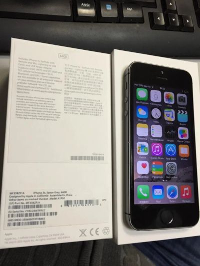 Лот: 4850560. Фото: 1. iPhone 5s 64gb Space Gray модель... Смартфоны