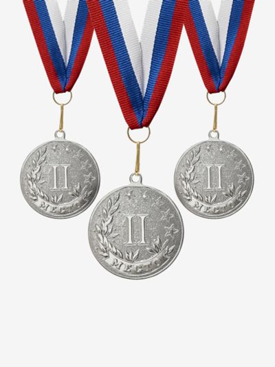 Лот: 25690372. Фото: 1. Комплект из трех серебряных медалей... Другое (спортивная одежда)