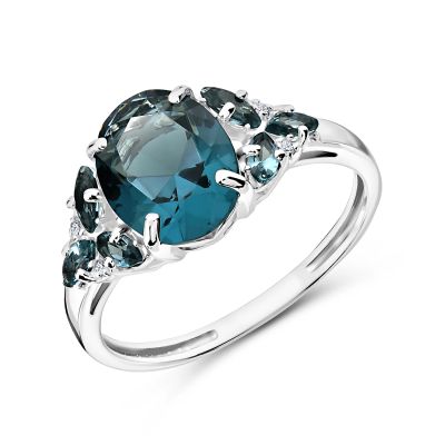 Лот: 23852805. Фото: 1. Серебряное кольцо с ювелирными... Кольца, перстни