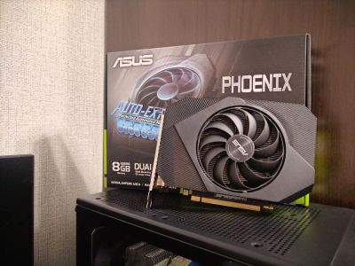 Лот: 25678031. Фото: 1. Видеокарта Asus RTX 3050 8Gb Phoenix. Видеокарты