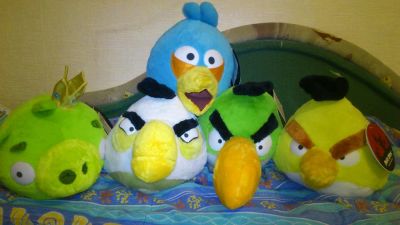 Лот: 5125329. Фото: 1. Коллекция мягких игрушек Angry... Мягкие