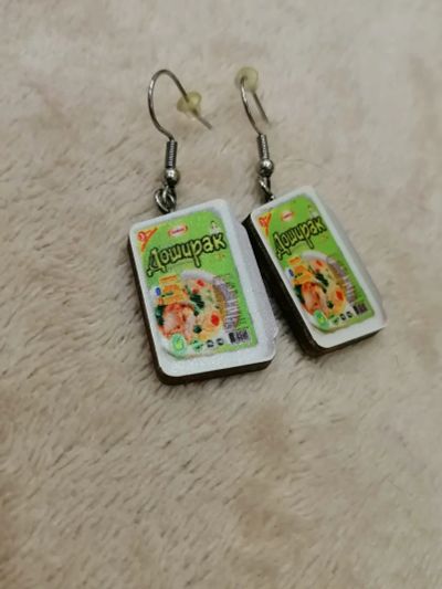 Лот: 24673525. Фото: 1. Серьги лапша 🍜. Серьги, каффы