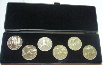 Лот: 299463. Фото: 1. Набор монет 1991 года барселона... Россия и СССР 1917-1991 года