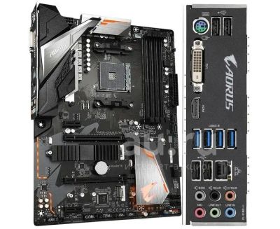 Лот: 22049982. Фото: 1. Материнская плата Gigabyte B450... Материнские платы
