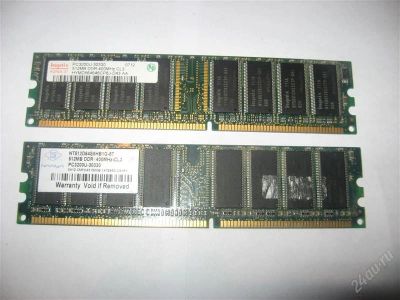Лот: 1575208. Фото: 1. DDR 512mb 2шт. Оперативная память