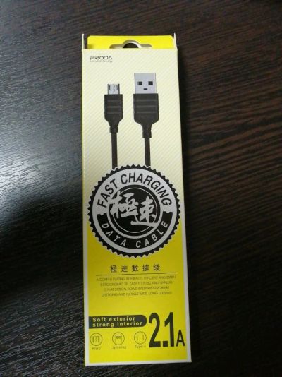 Лот: 15165822. Фото: 1. Дата-кабель USB Proda для micro... Дата-кабели, переходники