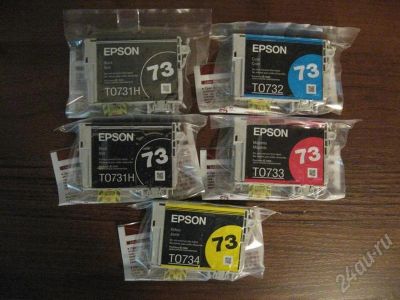 Лот: 283022. Фото: 1. Картриджи Epson T073 (оригинальные... Картриджи, расходные материалы