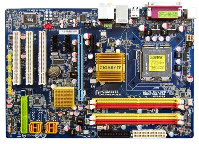 Лот: 14450661. Фото: 1. (7) Gigabyte GA-P35-DS3L (4 PCI-E... Материнские платы