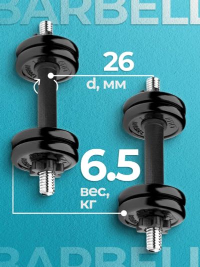 Лот: 22395098. Фото: 1. Гантели разборные MB Barbell MB-FdbM-At4... Гантели