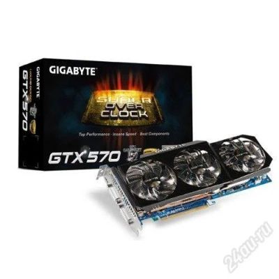 Лот: 2528010. Фото: 1. Gigabyte GeForce GTX 570 Super... Видеокарты
