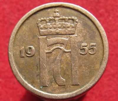 Лот: 16557153. Фото: 1. Норвегия 1 эре, 1955г. Европа