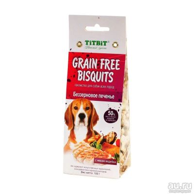 Лот: 10401009. Фото: 1. печенье Titbit Grain Free Для... Корма