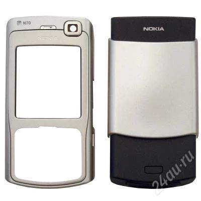 Лот: 2446333. Фото: 1. Корпус Nokia N70 серебро. Корпуса, клавиатуры, кнопки
